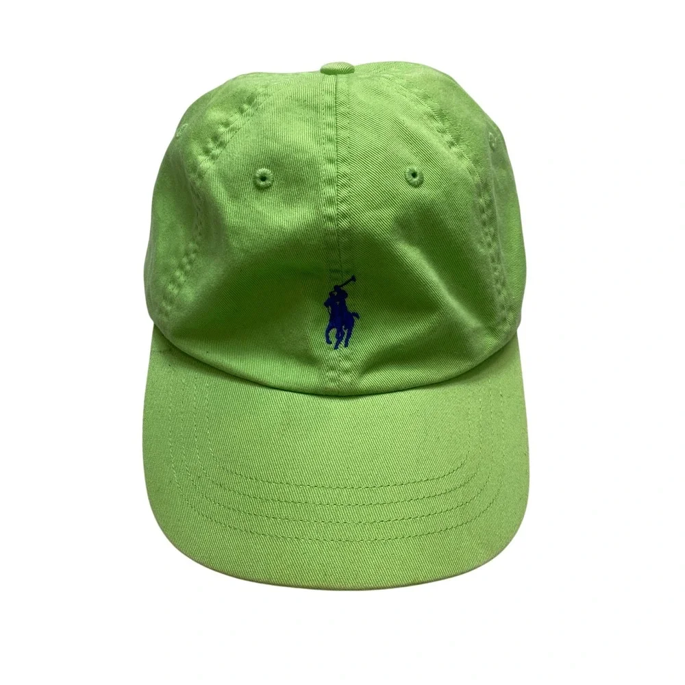 Polo Ralph Lauren Hat Unisex OS Lime Green Baseball Cap Embroidered Pony